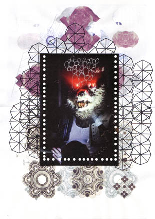 Lennart Oskar Schreiber, der Wolf, Collage, ca. 20x30cm, 2013