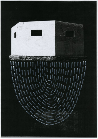 Lennart Oskar Schreiber, Bunker, collage, ca. 30x40cm ,  2013